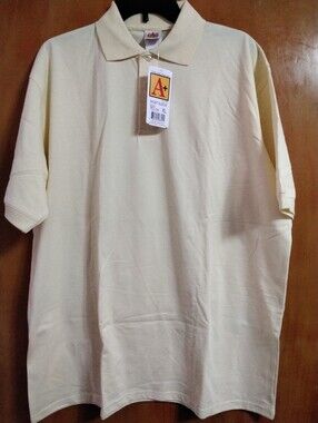 Pale yellow Short Sleeve Polo Shirt - Men's Sz XL